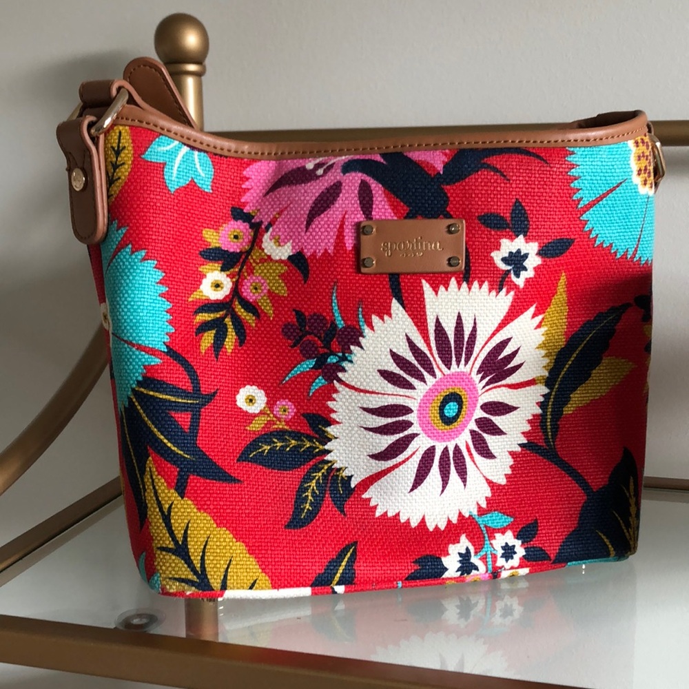 Spartina 449 shoulder bag. Little Bermuda print.
